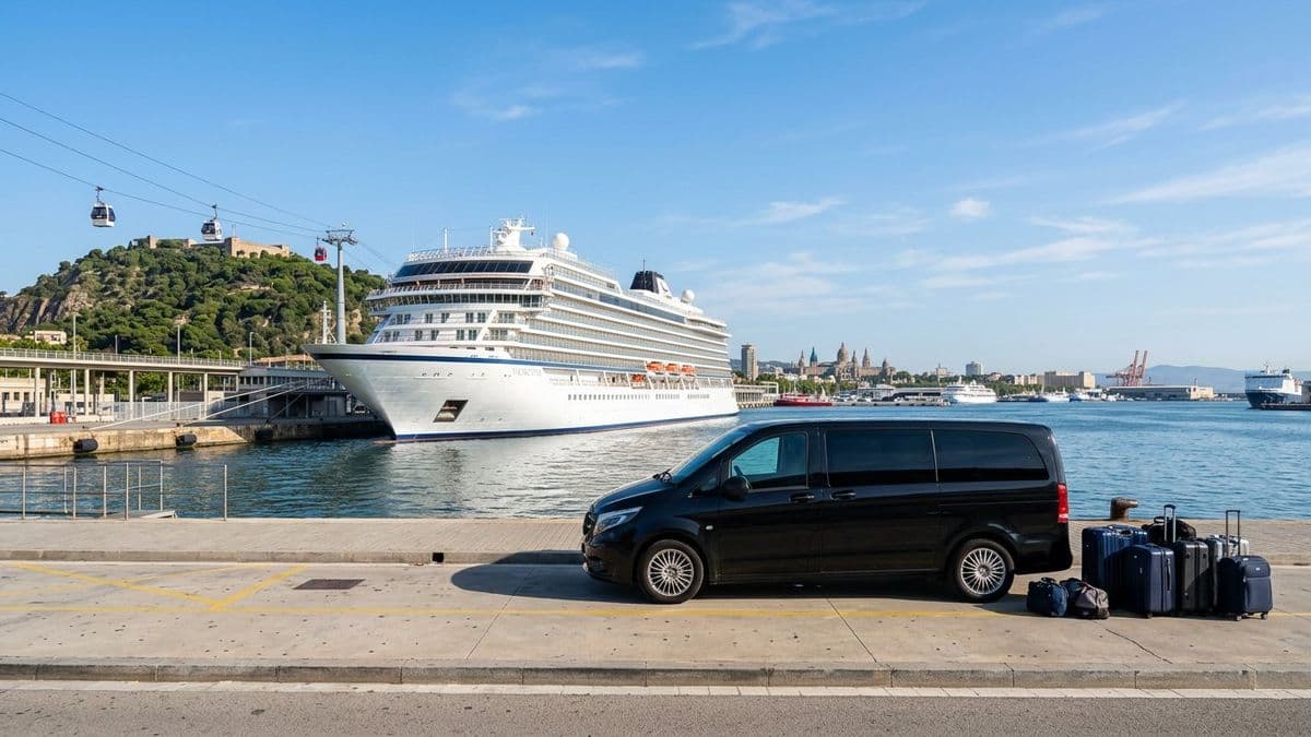 Crucero atracado en el Puerto de Barcelona