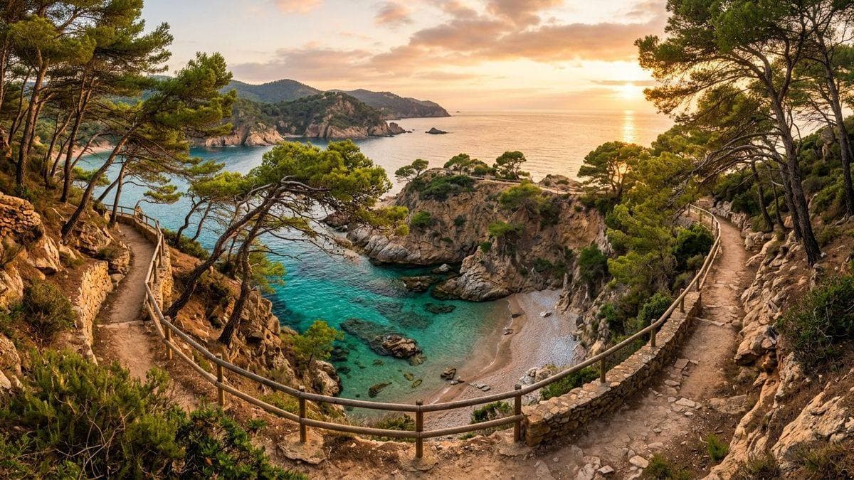 Camino de ronda sobre acantilados de la Costa Brava